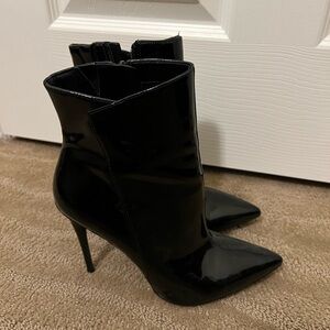 Aldo Black High-Heeled Ankle Boots